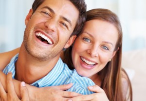 patient with porcelain veneers